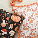 Axyaa Halloween Wave Print Pillow Cover Ghost Pumpkin Black Purple Orange 45x45cm