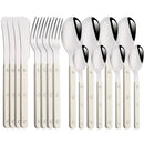 Axyaa Silver Acrylic Handle Cutlery Set, Stainless Steel Western Dinner Flatware