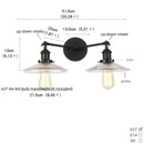 Axyaa Retro Industrial LED Wall Light 2 Heads Bedside Lamp