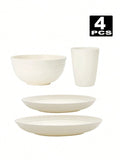 Axyaa 32-Piece Reusable Plastic Cutlery Set & Dinnerware for Home and Parties