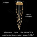 Axyaa Crystal Chandelier: Modern Deluxe Bubble Lamp for Living Room, Dining Room, Bedroom, Stairwell