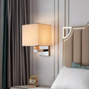 Axyaa Minimalist Fabric LED Wall Lamp for Bedroom and Living Room