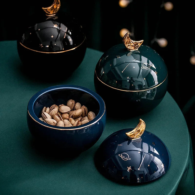 Axya Starry Sky Moon Storage Jar: Home Decor & Candy Container