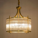 Axyaa Modern Luxury Glass Chandelier Golden Copper LED Light Fixture