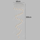 Axyaa Modern Duplex Building Staircase Chandelier for Living Room Indoor Lighting