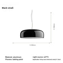 Axyaa Glossy Nordic Aluminum Pendant Light for Dining Room Decor