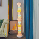 Axyaa Candy Glass Art LED Floor Lamp for Bedroom & Study Room
