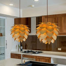 Axyaa Pinecone Pendant Light: Nordic Wood Lamp for Dining Room & Bar Decor