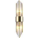 Axyaa Modern Clear Glass Wall Sconce Living Room Bedside Lamp E14 G9 Bulb Gold Black