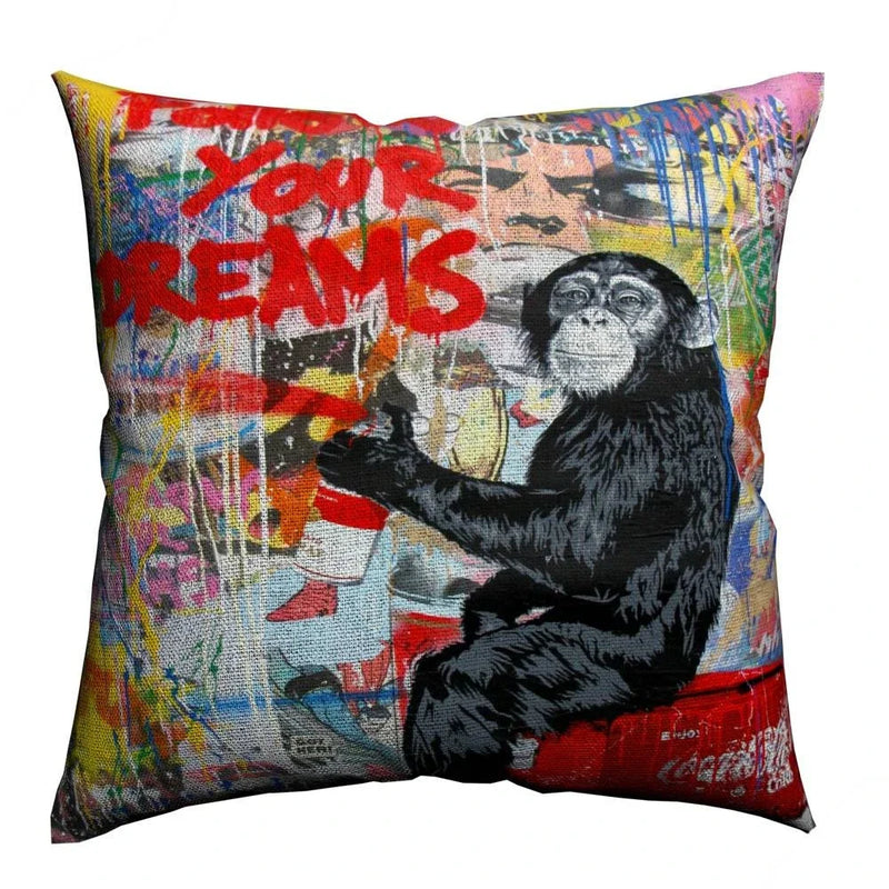 Banksy Street Art Pillowcase Cover 45x45cm - Axyaa Home Decor
