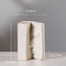 Axyaa Abstract Man Face Vase Book Stand & Desktop Storage Rack