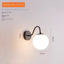 Axyaa Gold Glass Ball LED Wall Lamp for Home Decor