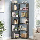 Axyaa 6-Tier Corner Bookshelf with Baffles: Multifunctional Storage & Display Stand