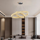Axyaa Crystal Chandelier: Modern Stair Pendant Lamp for Living Room, Interior Lighting