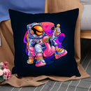 Axyaa Astronaut Theme Pillow Cover Set for Home Decor - 45*45 Size