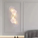 Axyaa Glass Flower Lamp: Modern Minimalist Luxury Wall Lamps for Living Room Décor