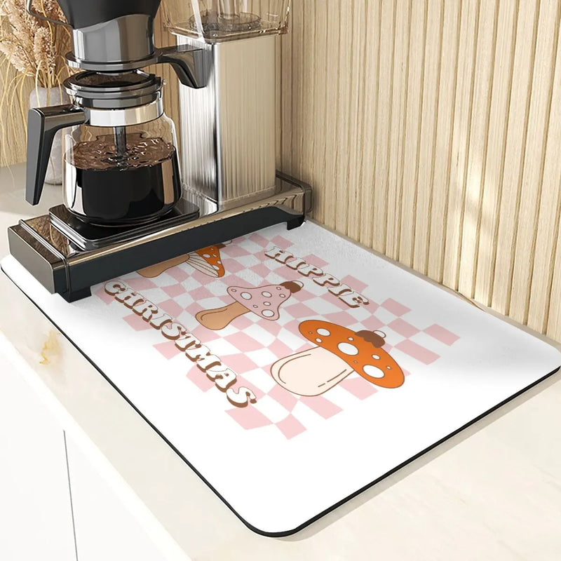 Axyaa Cartoon Pattern Kitchen Drying Mat - Non-Slip Table Coasters & Placemat