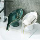 Axyaa Ceramic Soap Dish and Drain Kitchen Bathroom Shelf Storage Box
