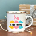 Axyaa Kids Bunny Enamel Mug - Personalized Easter Gift - Cocoa & Juice Cup