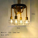 Axyaa Rope LED Pendant Chandelier: Stylish Lighting Fixture for Restaurants, Shops, and Hotels
