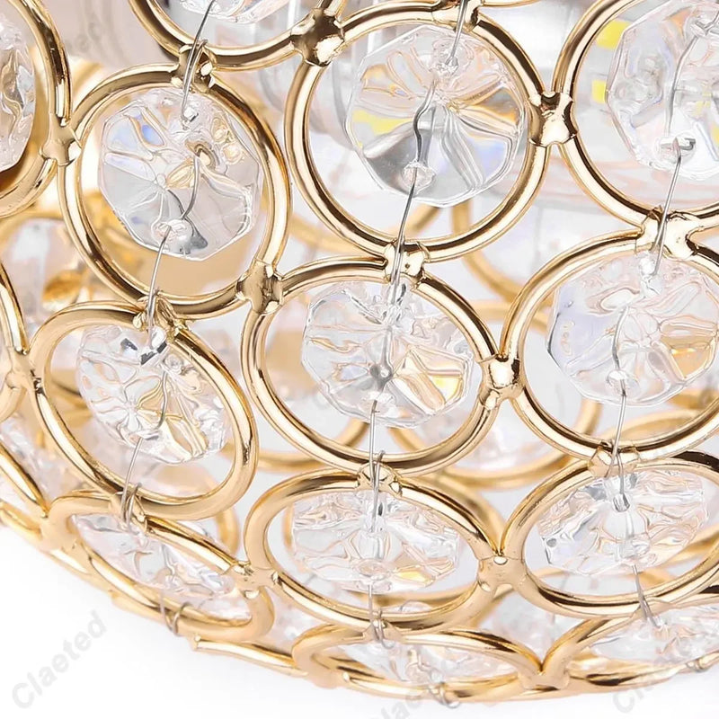 Axyaa Crystal Wall Sconce: Elegant Bedroom Bedside Lamp E27 EU Style Home Lighting