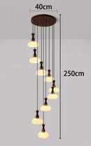 Axyaa Crystal Chandelier Pendant Light for Modern Home Decoration and Stair Lighting