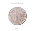 Axyaa Cotton Dining Table Mat Set - Heat Resistant Circular Dish Mat