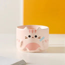 Axyaa Cartoon Cat Ceramic Stacked Cups - 300ML Creative Home Decoration