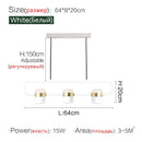 Axyaa Modern Nordic Strip Chandelier for Dining Room, Restaurant, Bar - Minimalist Style