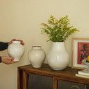 Axyaa Ceramic Countertop Vase - Modern Home Flower Arrangement Piece
