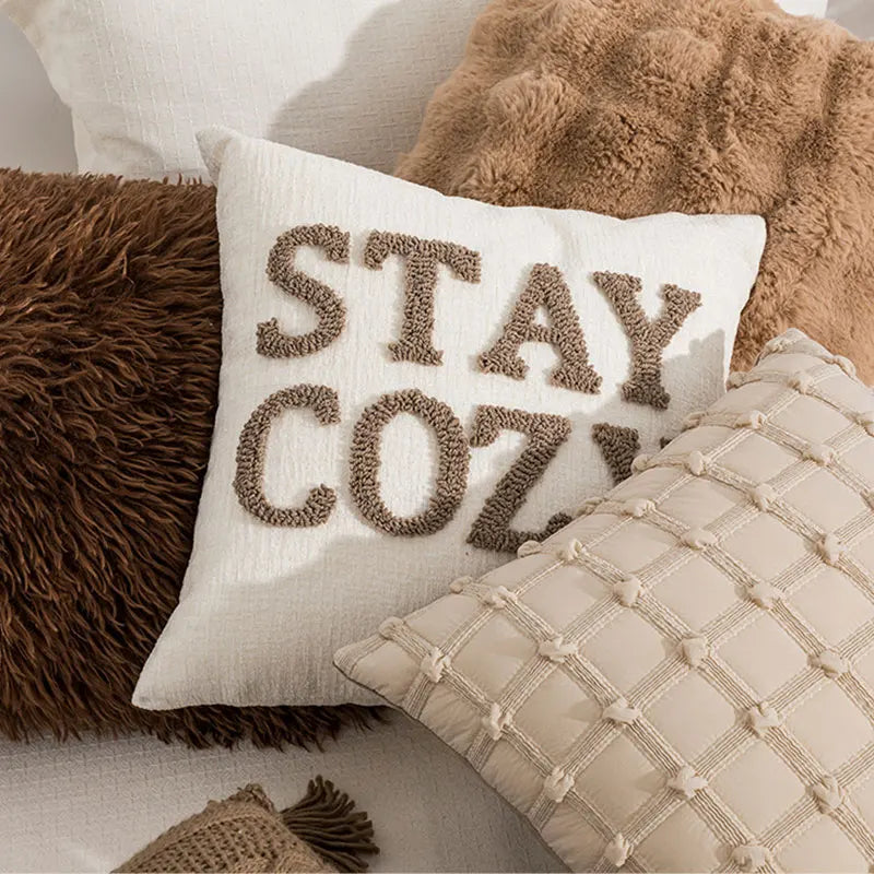 Axyaa Nordic Velvet Pillow Cover – Soft Chenille Cushion Case for Stylish Sofa Decor