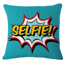 Axyaa Pop Art Cartoon Cushion Cover 45X45CM - Living Room Sofa Chair Decor