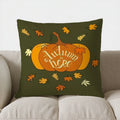 Axyaa Autumn Leaves & Pumpkin Pillow Cover - Sofa Bedroom Car Cushion Cover