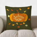 Axyaa Autumn Leaves & Pumpkin Pillow Cover - Sofa Bedroom Car Cushion Cover