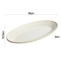 Axyaa Yellow Oval Fish Plate Sushi Sashimi Dish Molecular Cooking Tableware
