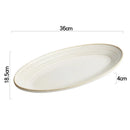 Axyaa Yellow Oval Fish Plate Sushi Sashimi Dish Molecular Cooking Tableware