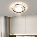 Axyaa Modern LED Ceiling Light Black Indoor Lamp for Bedroom, Living Room, Balcony
