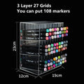 Axyaa Acrylic Marker Pen Organizer Stationery Holder Shelf - Office School Supplies Storage