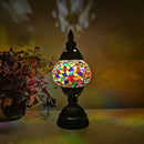 Axyaa Turkish Mosaic Glass Table Lamp: Vintage Art Deco Handcrafted Romantic Bed Light