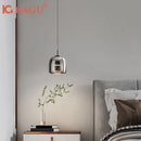 Axyaa Glass Pendant Light: Modern Nordic LED Hanging Fixture for Dining Room & Bedroom
