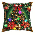 Axyaa LED Light Luminous Pillowcase - Christmas Party Home Decor, Santa Claus Snowman Gift Box Pattern