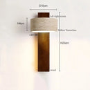 Axyaa Nordic LED Wall Lights Yellow Travertine Rotatable Reading Bedroom Lamp