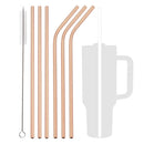 Axyaa Stainless Steel Drinking Straws Set 7Pcs with Brush Cocktail Bar for Glasses