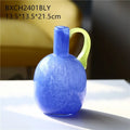 Axyaa Single Ear Glass Vase Hydroponic Color Bottle