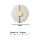 Axyaa Nordic Modern Marble Wall Lamp, Gold/Black Metal LED Sconce for Home Indoor Decor