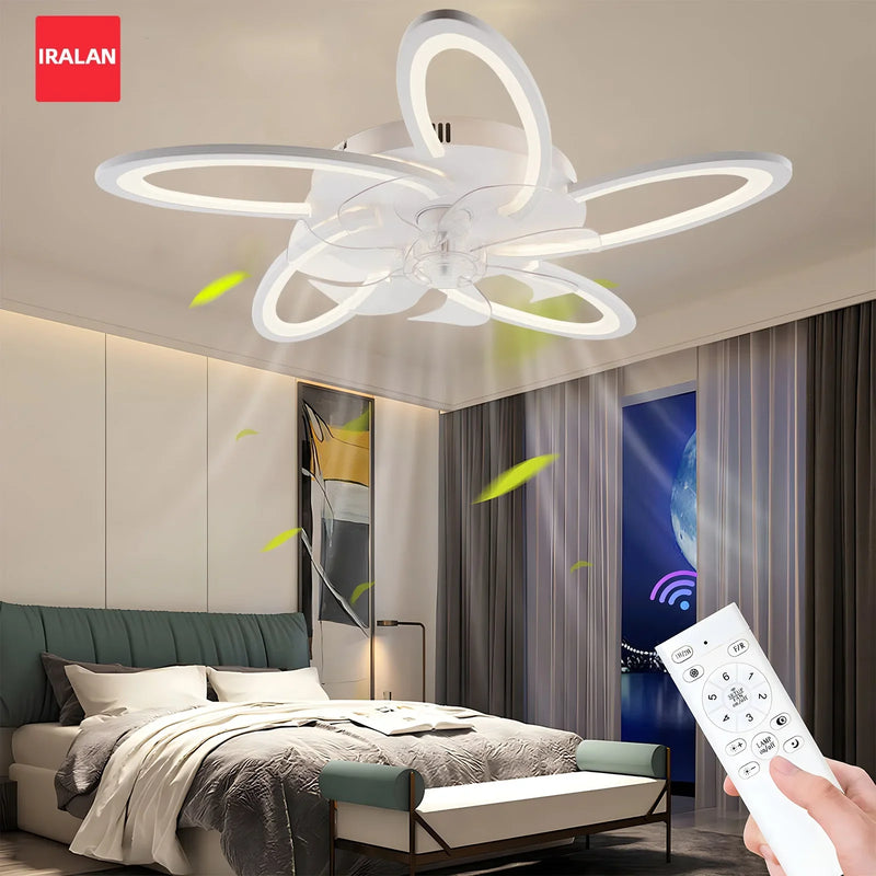 Axyaa Smart Ceiling Fan Light Dimmable Remote Control Home Decor