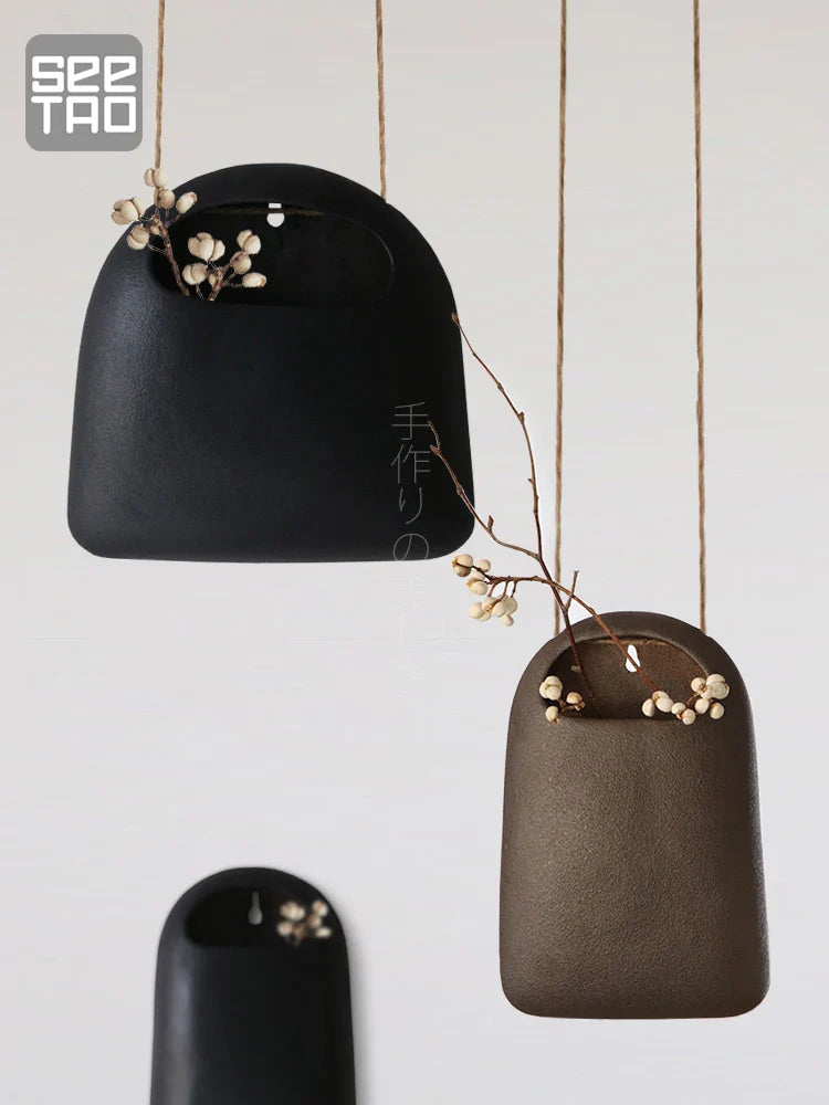 Ceramic Hanging Vase for Wall Decoration by Axya