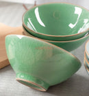 Axyaa 5-inch Ceramic Bowl - Vintage Aesthetic, Ice Cracks Design