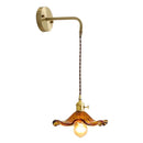 Axyaa Amber Glass LED Wall Sconce Indoor Lighting for Living Room Bedroom Bar