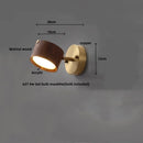 Axyaa LED Wall Sconce Lamp Walnut Wood Base Modern Art Fixture